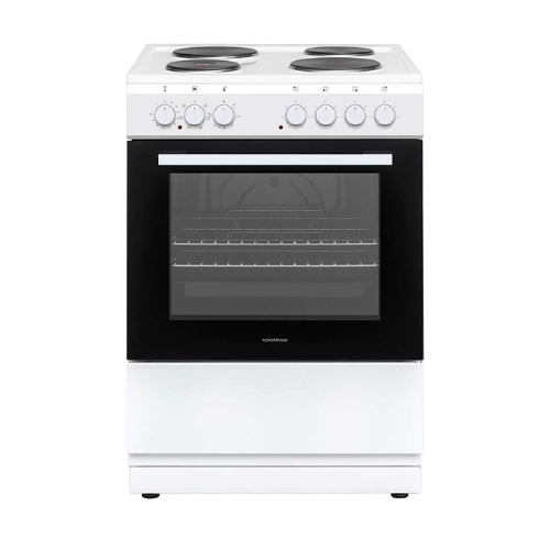 NordMende 60cm Single Cavity Electric Static Cooker with Solid Plates White | CSE64WH