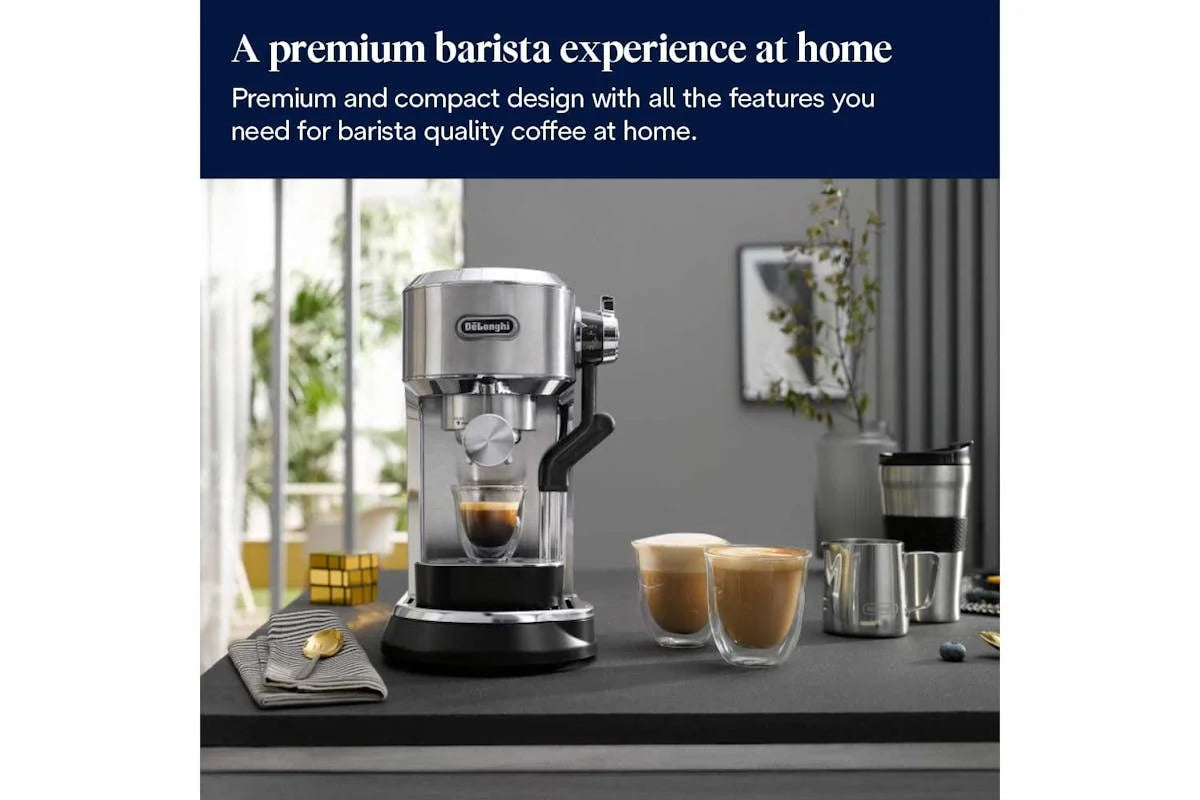 Delonghi Dedica Maestro Plus Manual Espresso Coffee Maker Stainless Steel | EC950.M