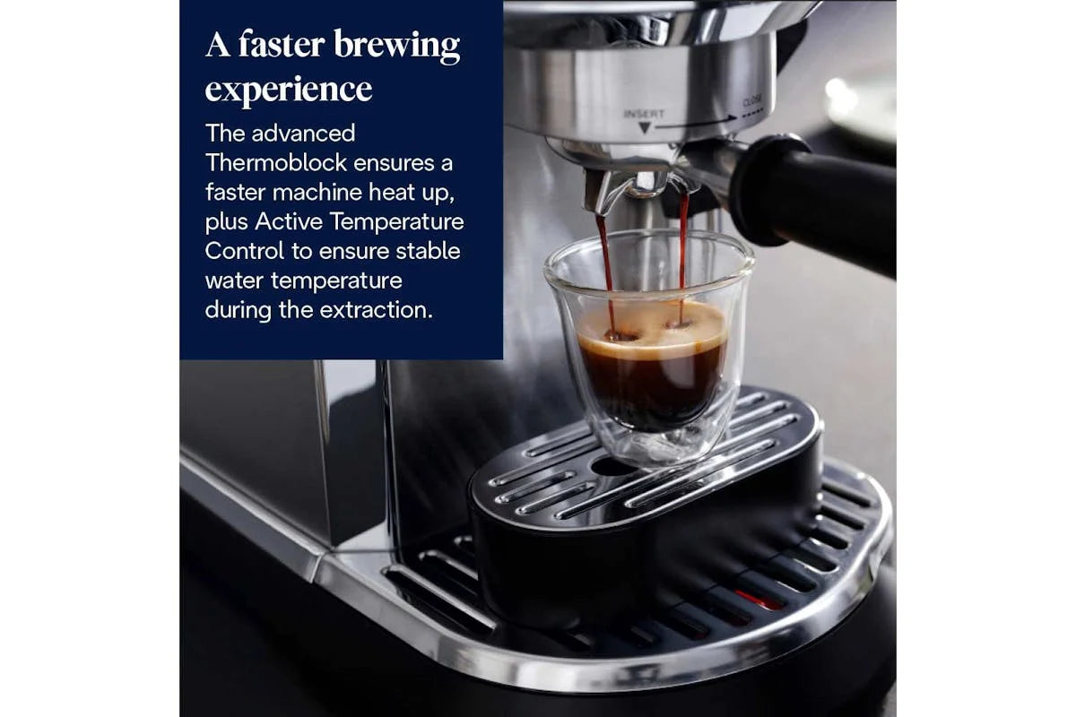 Delonghi Dedica Maestro Plus Manual Espresso Coffee Maker Stainless Steel | EC950.M