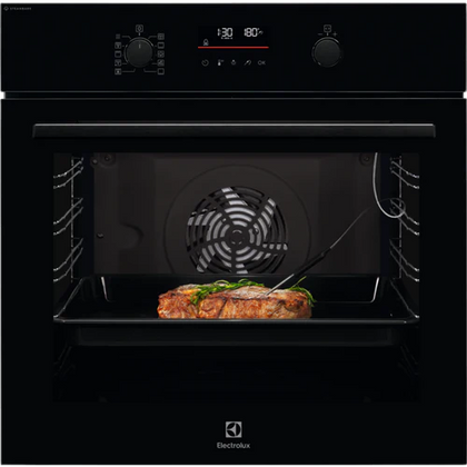 Electrolux 600 SteamBake 72L Built-In Electric Single Oven Black | EOD6C46K2
