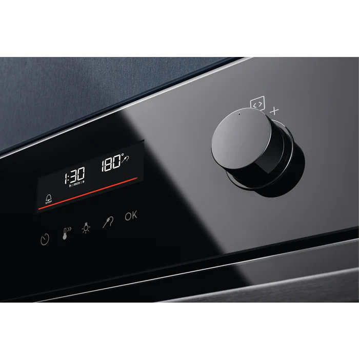 Electrolux 600 SteamBake 72L Built-In Electric Single Oven Black | EOD6C46K2