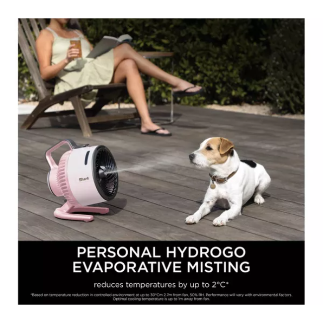 Shark FlexBreeze HydroGo Misting Fan Ballet Pink | FA050UKPK