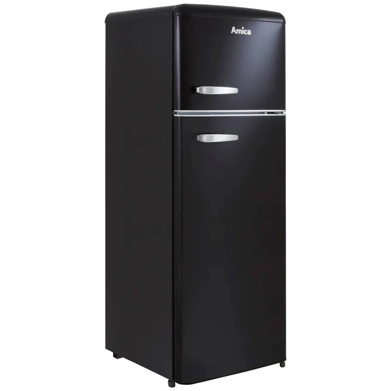 Amica 55cm Freestanding Retro 30/70 Fridge Freezer Black | FDR2213B