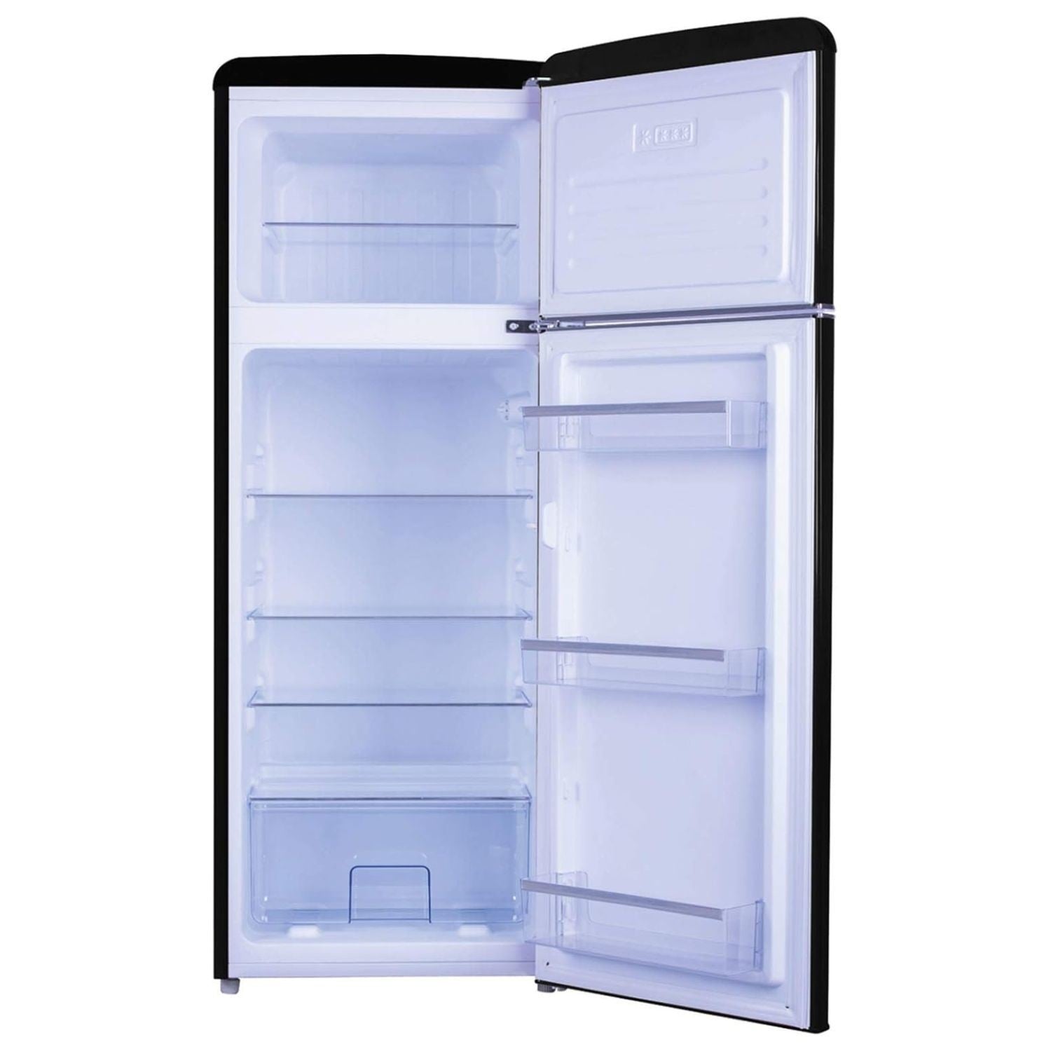Amica 55cm Freestanding Retro 30/70 Fridge Freezer Black | FDR2213B