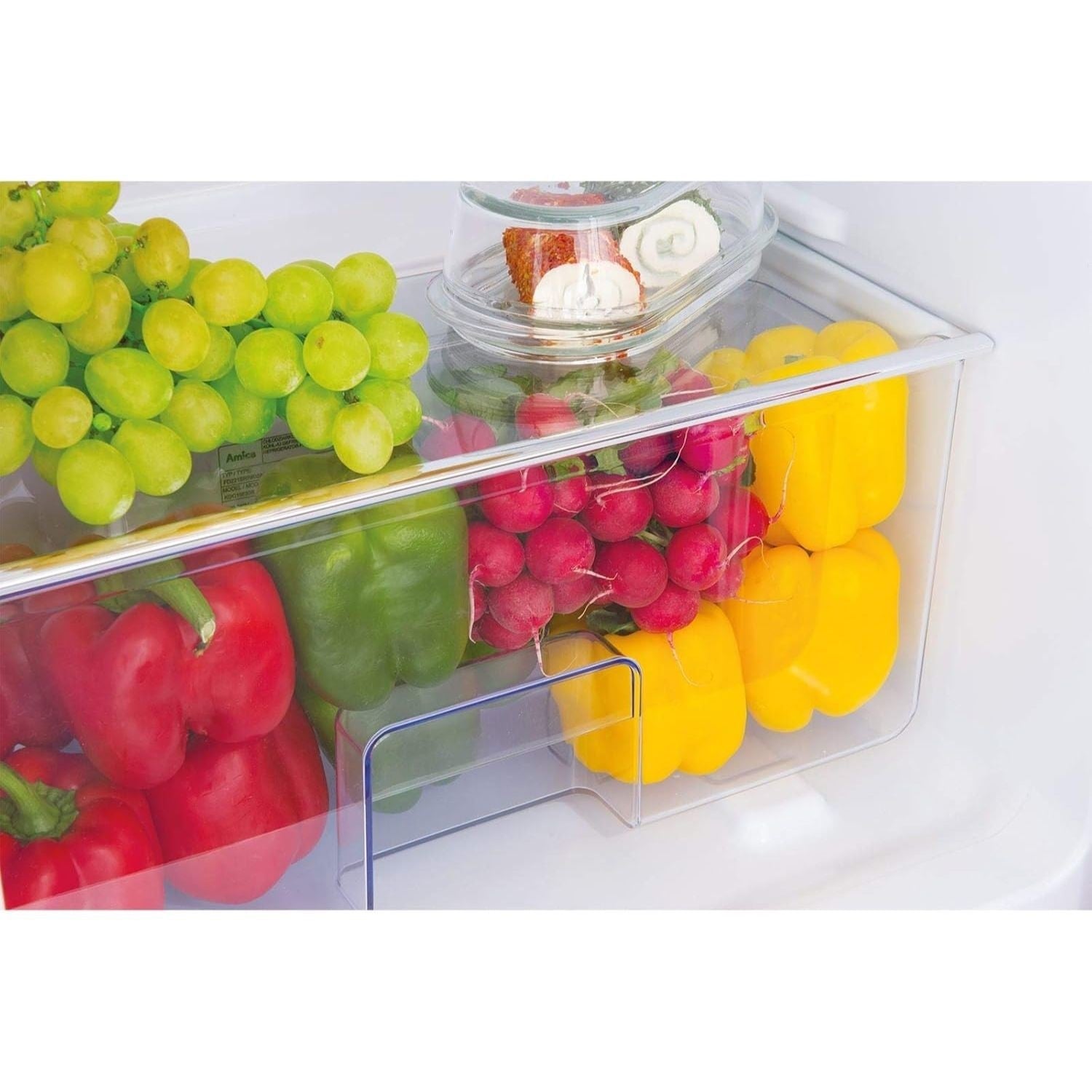 Amica 55cm Freestanding Retro 30/70 Fridge Freezer Black | FDR2213B