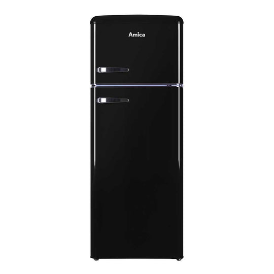 Amica 55cm Freestanding Retro 30/70 Fridge Freezer Black | FDR2213B