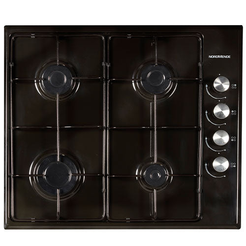 Nordmende Gas Hob 4 Burner 60CM Black l HGE603BL