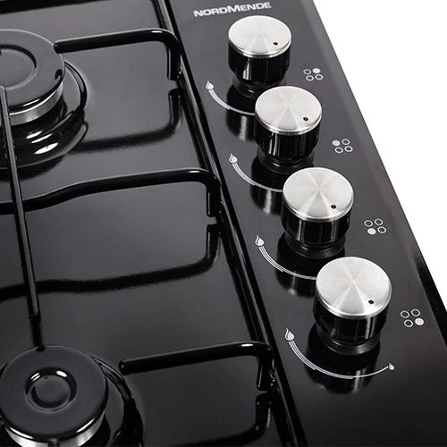 Nordmende Gas Hob 4 Burner 60CM Black l HGE603BL