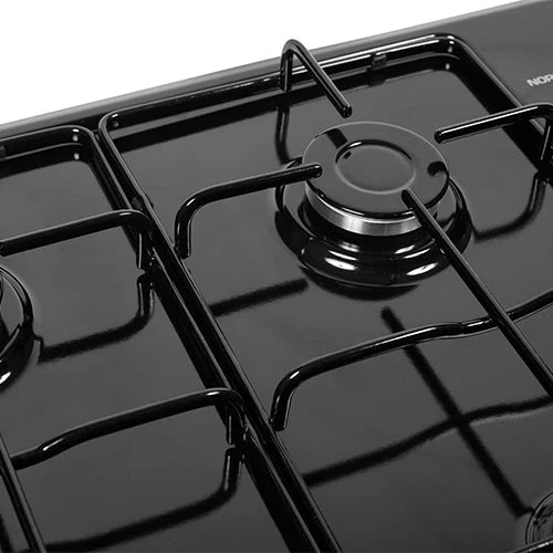 Nordmende Gas Hob 4 Burner 60CM Black l HGE603BL