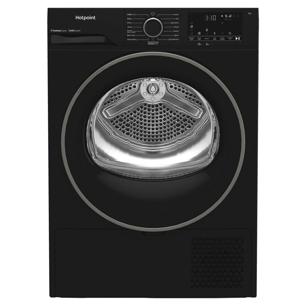 Hotpoint 9KG Freestanding Heat Pump Tumble Dryer Black | HHDD90BBIRE