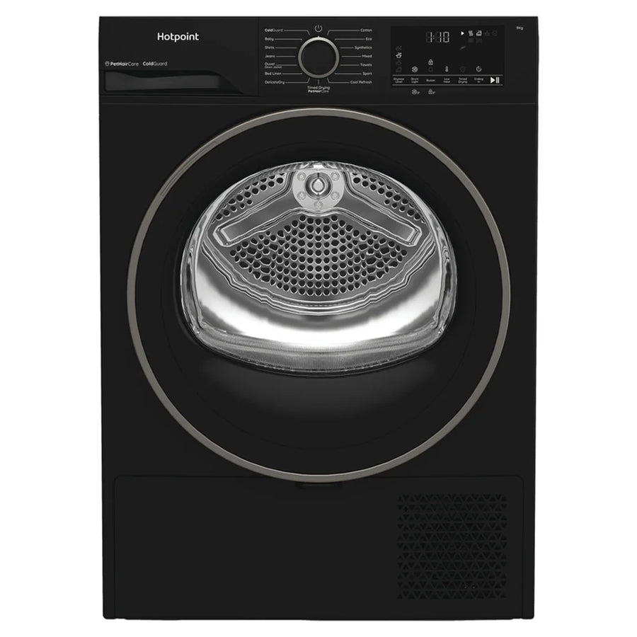 Hotpoint 9KG Freestanding Heat Pump Tumble Dryer Black | HHDD90BBIRE