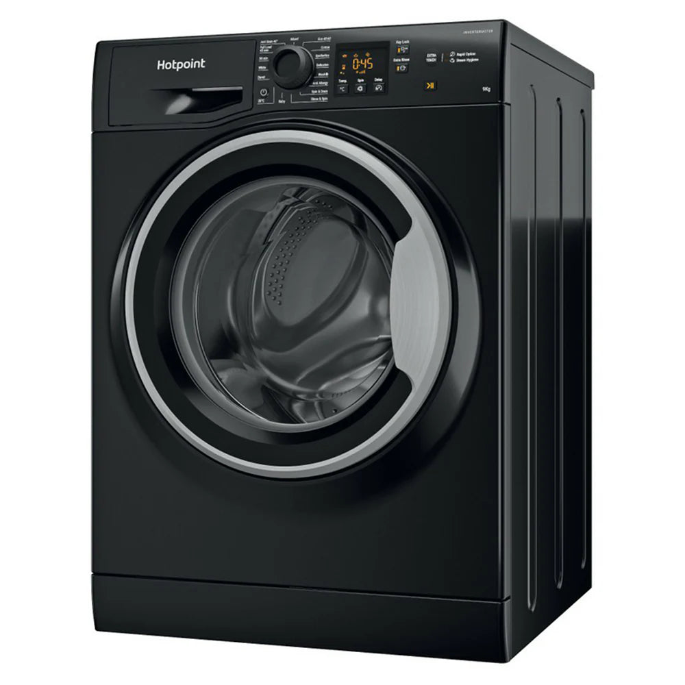 Hotpoint 9KG 1400RPM Freestanding Washing Machine  Black | HNR9W64BSIRE