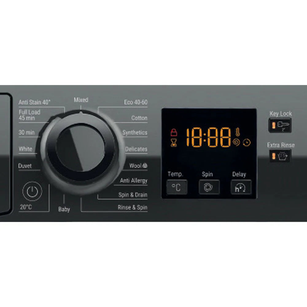 Hotpoint 9KG 1400RPM Freestanding Washing Machine  Black | HNR9W64BSIRE