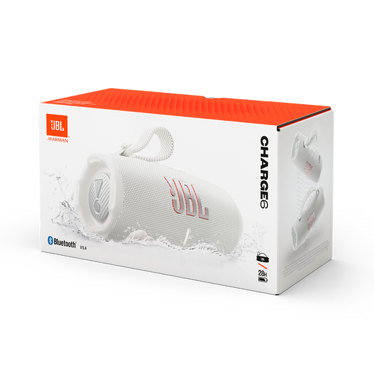 JBL Charge 6 Portable Bluetooth Speaker White | JBLCHARGE6WHT
