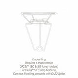 Linen 16" coolie shade in Buttermilk colours - L501/16BM thumbnail 4