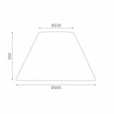 Linen 20" coolie shade in Cotton colour - L501/20CO thumbnail 3