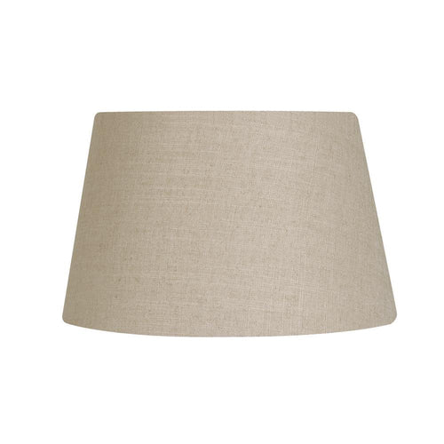 Oaks Bracken Brown 12" Vintage Linen Drum Lamp Shade | LR01/12BR