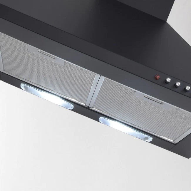 Luxair 60cm Premium Chimney Hood Black | LA60STDBLK