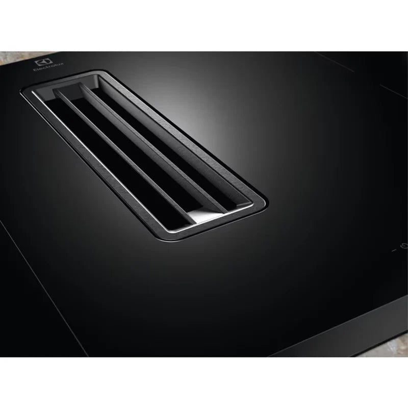 Electrolux 80CM 4 Zone Induction Combo Hob Hood Black | LCC83443