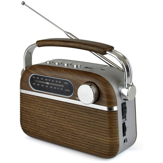 Lloytron Rechargeable AM/FM Radio Wood Effect | N6403WD