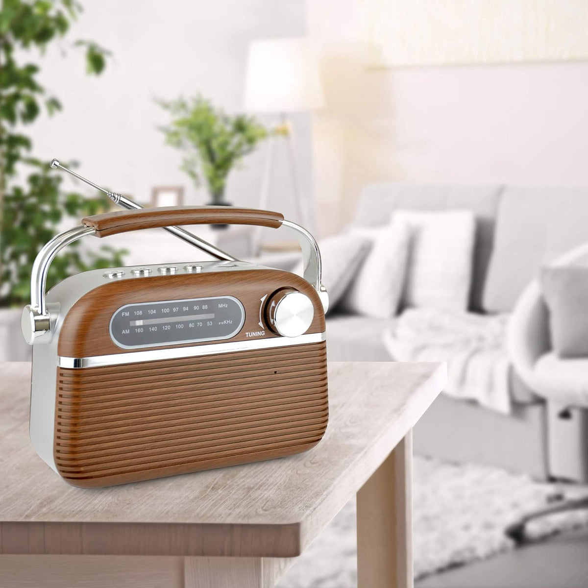Lloytron Rechargeable AM/FM Radio Wood Effect | N6403WD