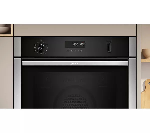 NEFF Slide&Hide N50 Pyrolytic Smart Oven Stainless Steel | B6ACH7AN7B