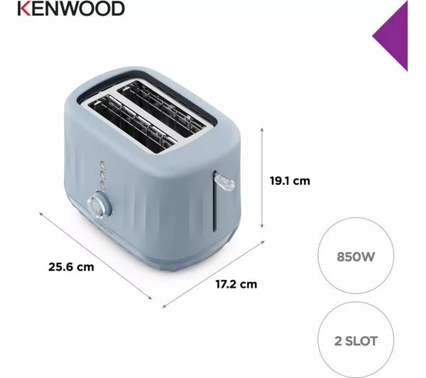 Kenwood Ripple 2-Slice Toaster Storm Blue Grey | TCP06.000GY