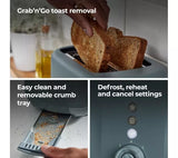 Kenwood Ripple 2-Slice Toaster Storm Blue Grey | TCP06.000GY thumbnail 5