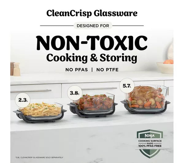 Ninja CRISPi Pro 7-in-1 Glass Air Fryer Bone | AS101UKLG