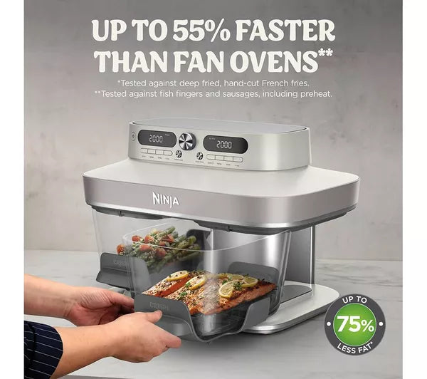 Ninja CRISPi DualZone 8-Function Glass Air fryer Bone | DD102UKIV2
