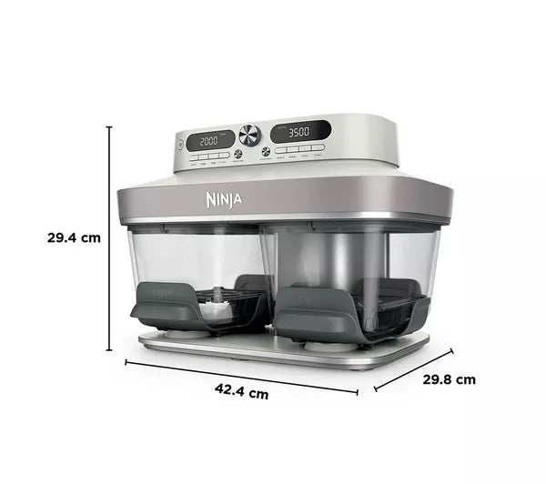 Ninja CRISPi DualZone 8-Function Glass Air fryer Bone | DD102UKIV2