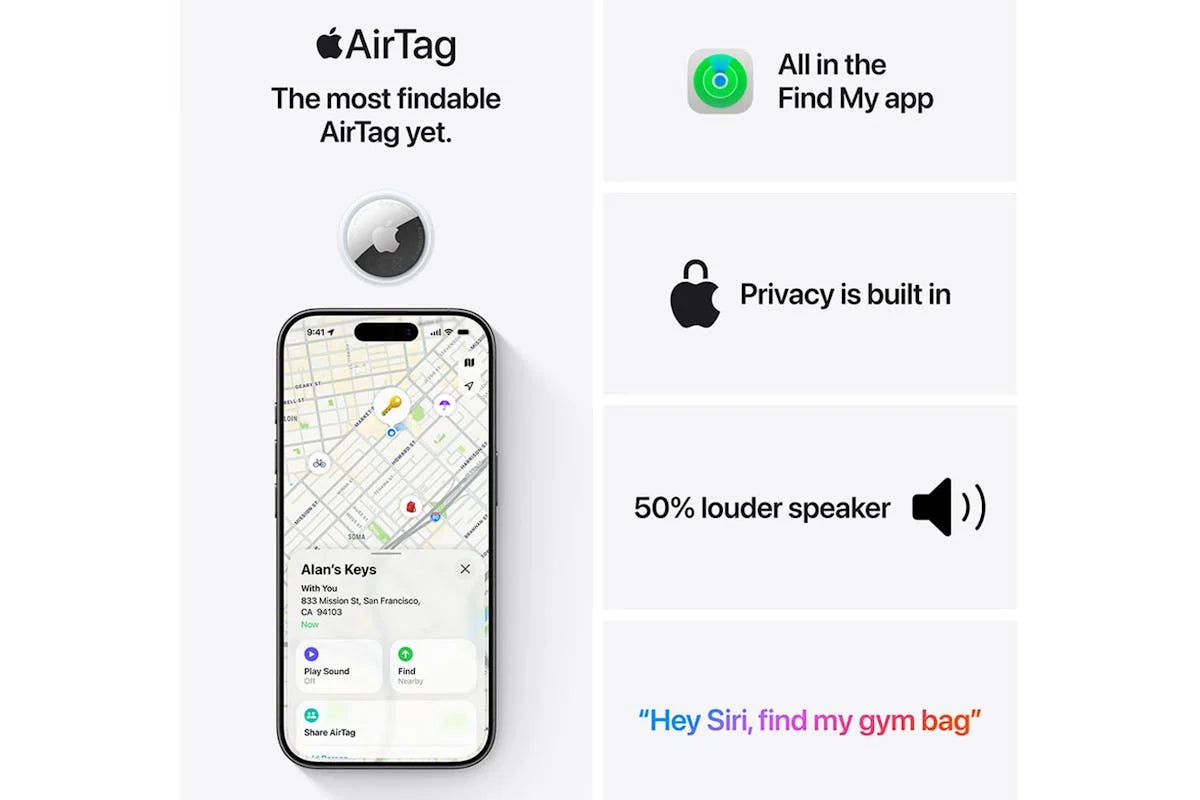 Apple AirTag 2nd Generation Pack of 1 | MFE94ZM/A
