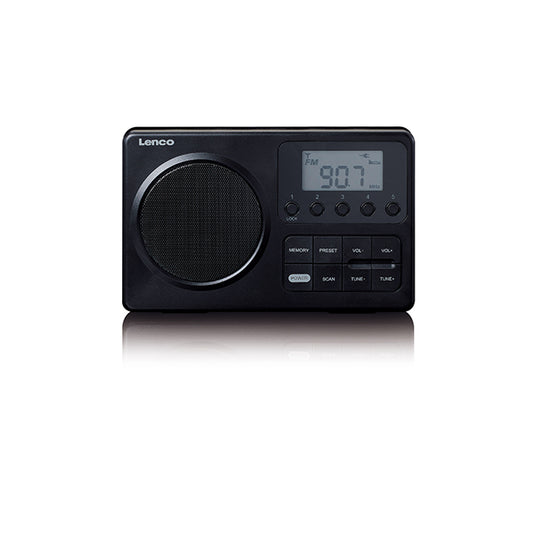 Lenco Compact Portable FM Radio with LCD Display Black | MPR-035BK-UK