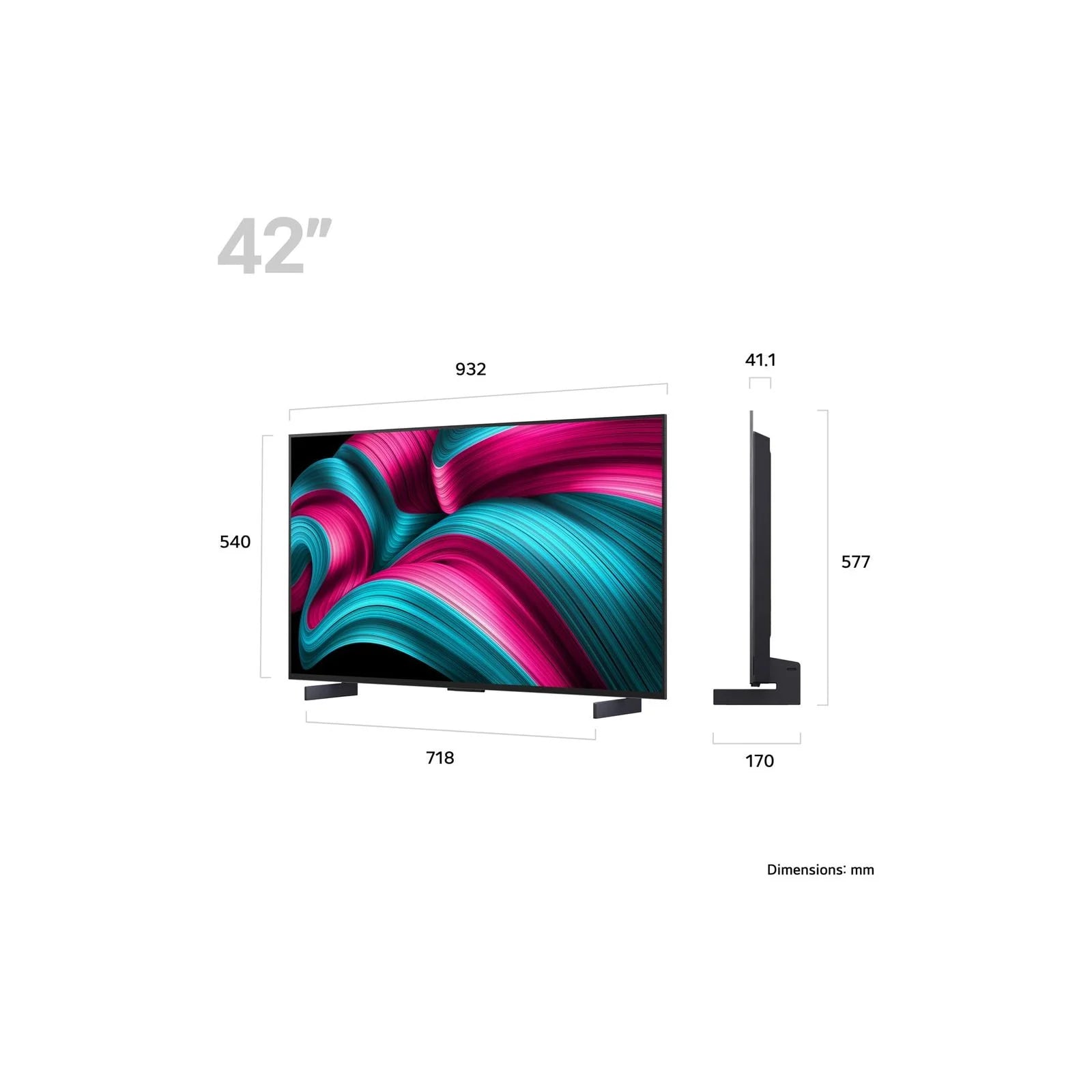LG 42" C5 OLED Evo 4K Smart TV | OLED42C54LA.AEK