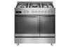 Fisher & Paykel 90cm Series 7 Contemporary Dual Fuel 5 Burner Freestanding Cooker - Steel | OR90L7DBGFX2