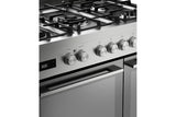 Fisher & Paykel 90cm Series 7 Contemporary Dual Fuel 5 Burner Freestanding Cooker - Steel | OR90L7DBGFX2 thumbnail 2