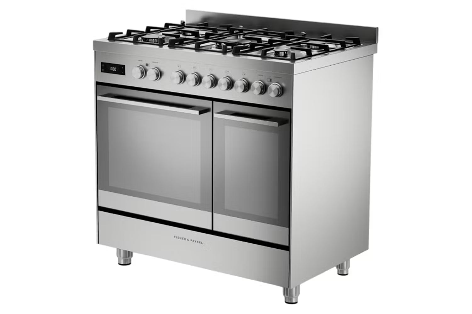 Fisher & Paykel 90cm Series 7 Contemporary Dual Fuel 5 Burner Freestanding Cooker - Steel | OR90L7DBGFX2