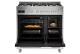 Fisher & Paykel 90cm Series 7 Contemporary Dual Fuel 5 Burner Freestanding Cooker - Steel | OR90L7DBGFX2 thumbnail 6