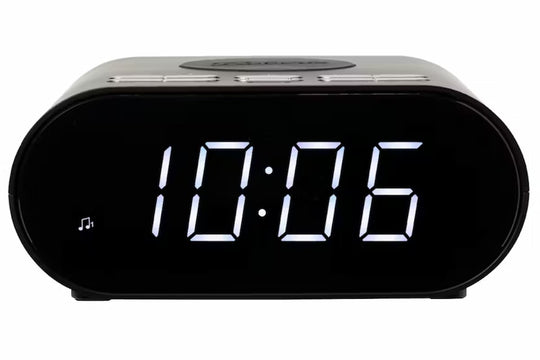 Roberts Ortus Charge Clock Radio - Black | ORTUSCHARGEBK