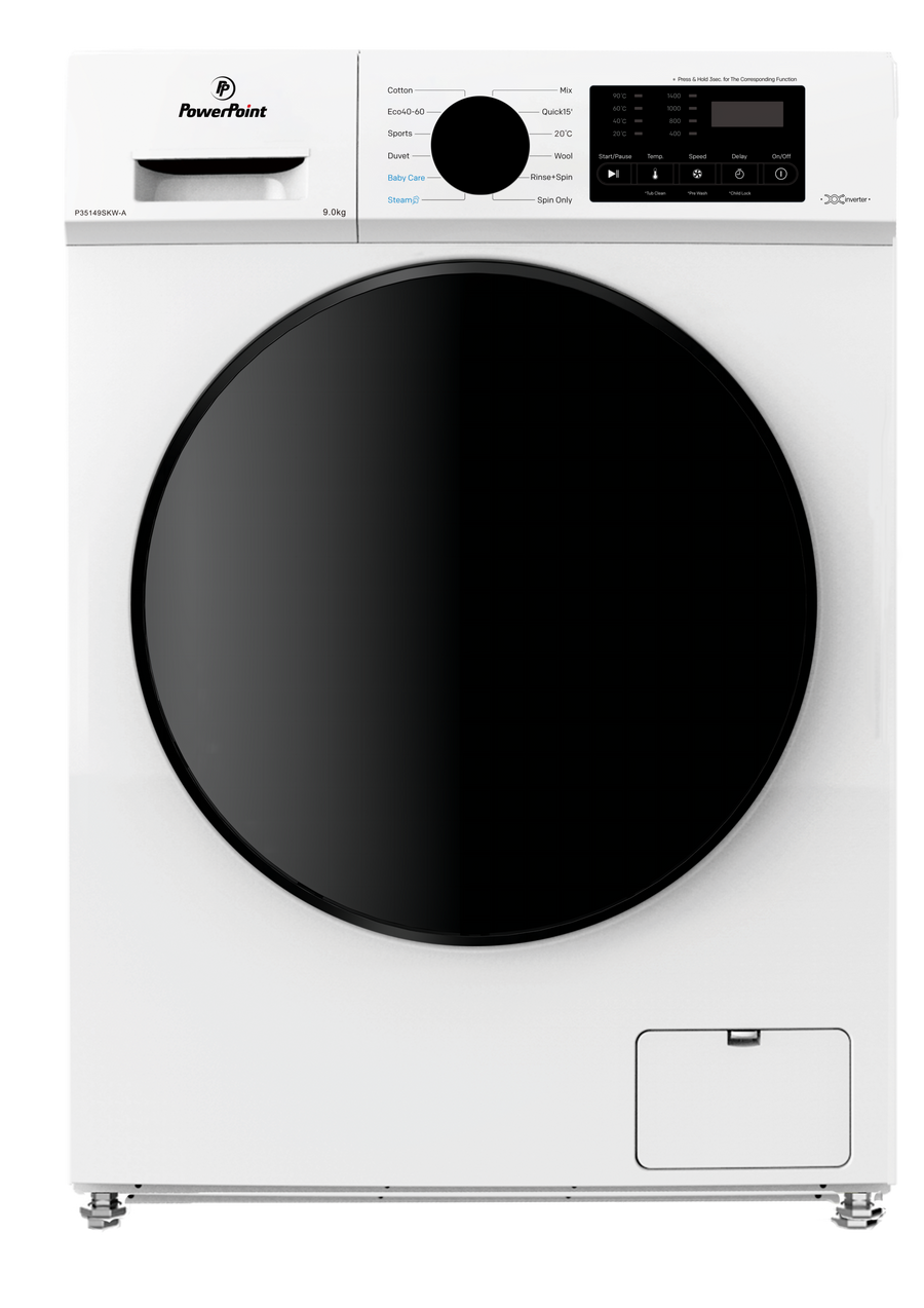PowerPoint 9kg 1400 Spin Freestanding Washing Machine White | P35149SKW-A