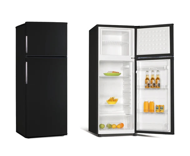 Powerpoint 143cm Top Mount Fridge Freezer Black | P75562MLBL-E