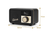 Roberts Petite 2 Dab+ Fm RDS Bluetooth, Rechargeable Battery, Alarm Black | PETITE2BK thumbnail 5
