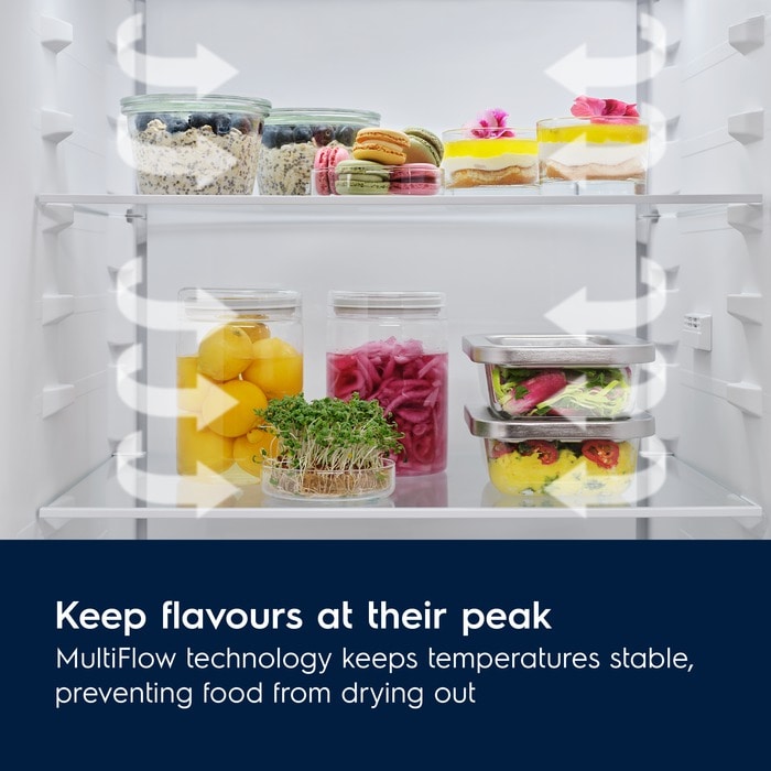Electrolux 60/40 185cm Frost Free Fridge Freezer Stainless Steel | LNT6ME32U2