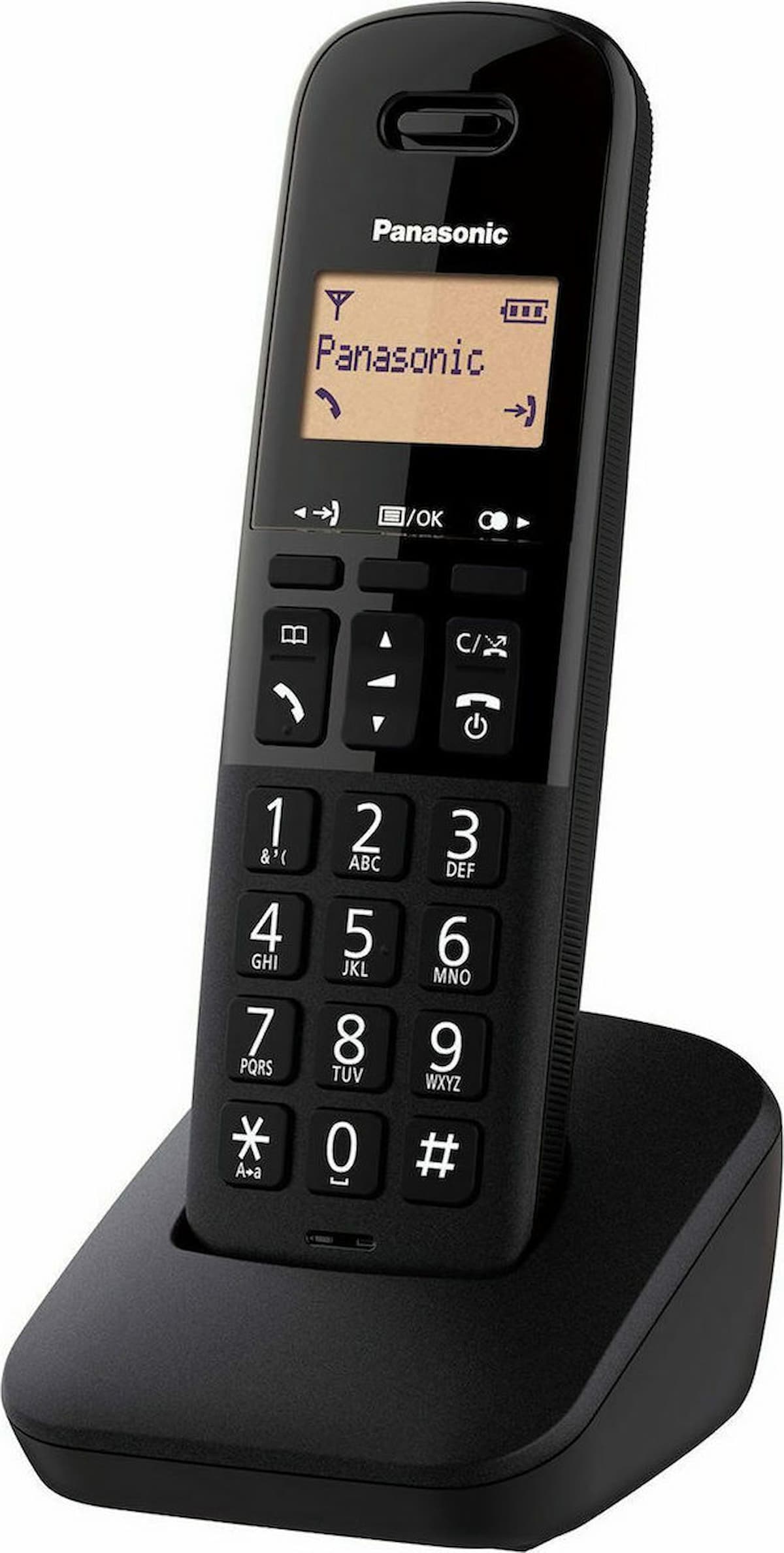 Panasonic Single Cordless Phone - Black | KX-TGB610
