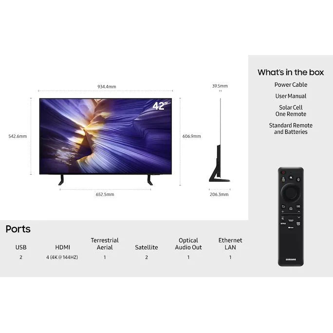 Samsung S90F 42" 4K OLED Smart TV (2025) | QE42S90FAEXXU