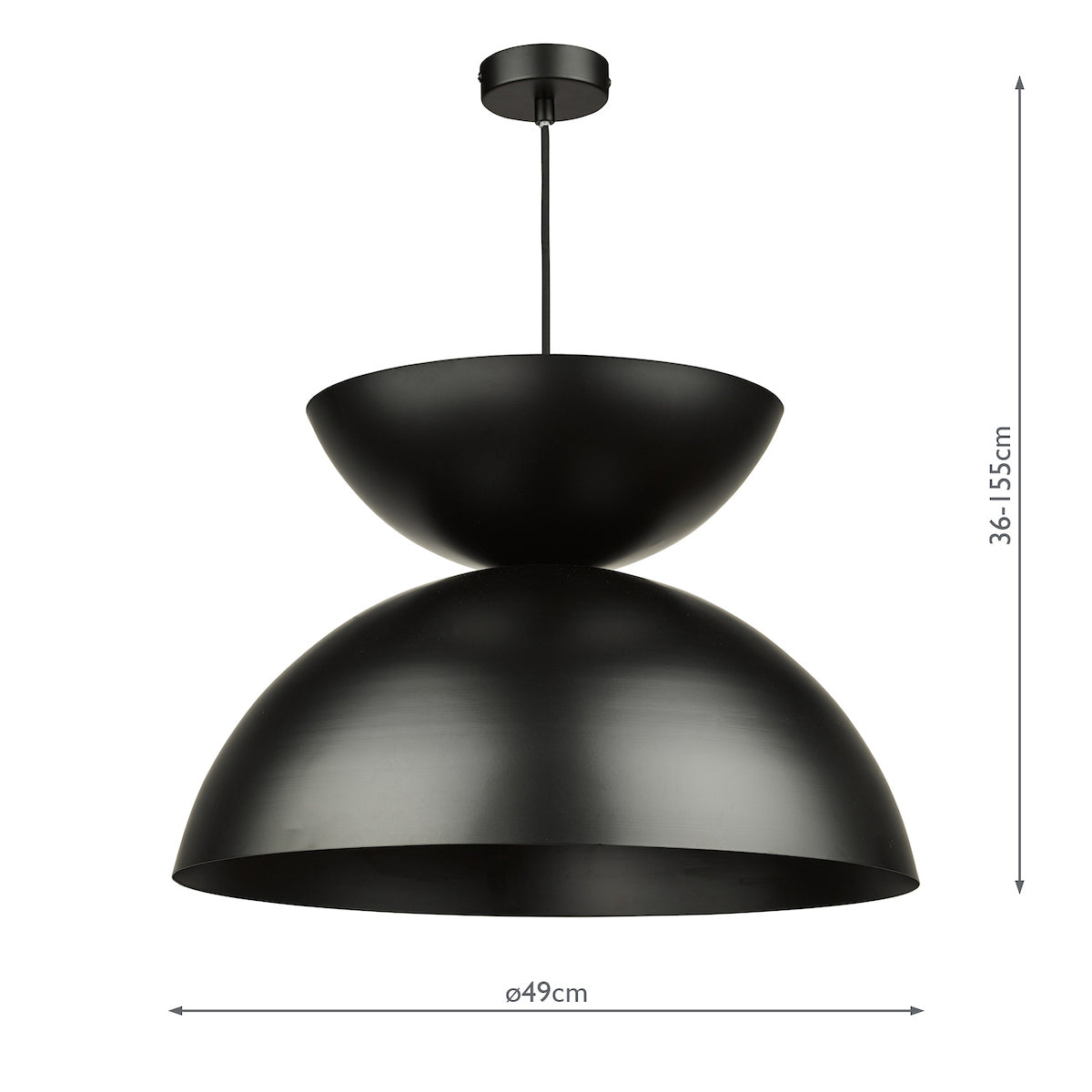 Dar Riya Pendant in Matt Black-RIY0122