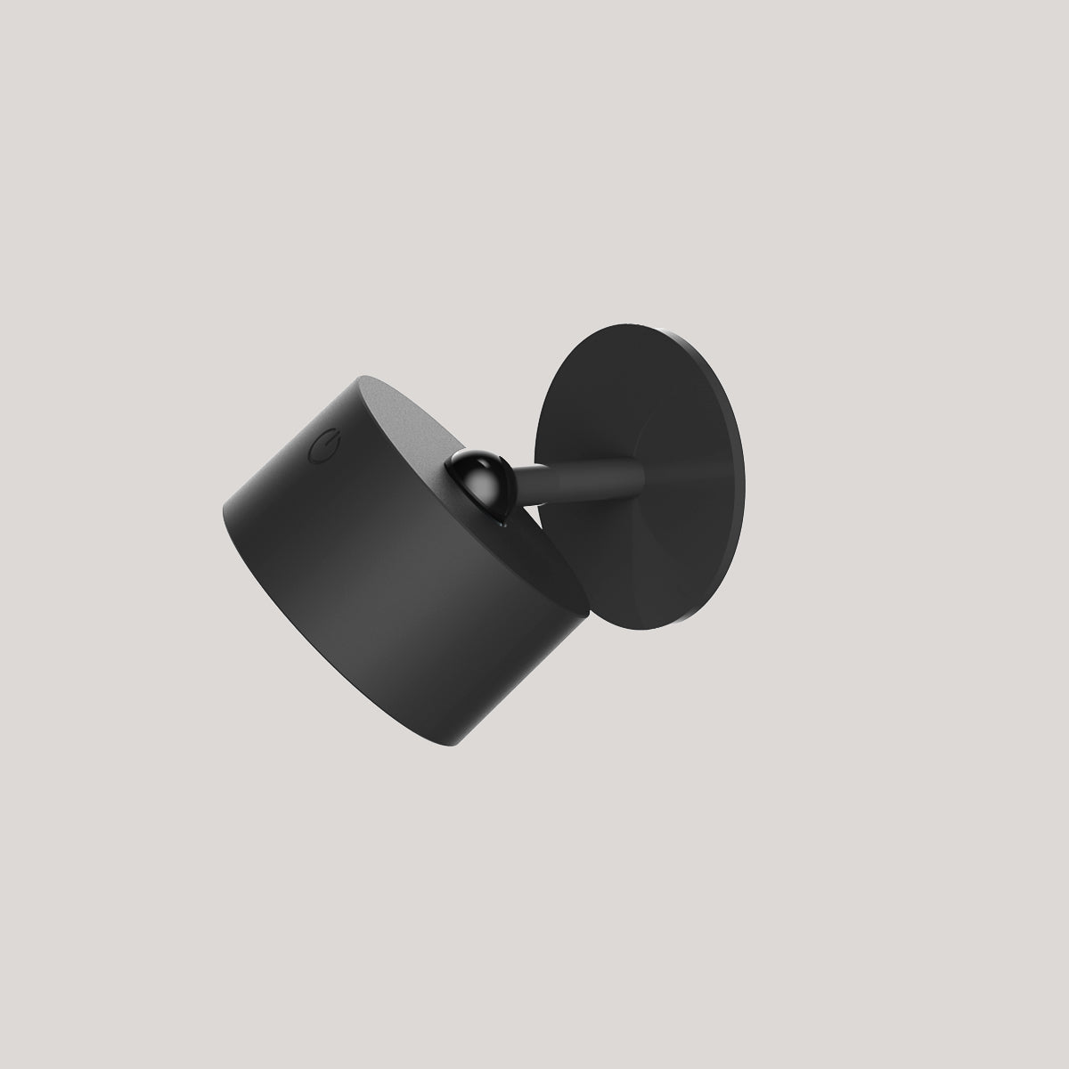 ROUND CORDLESS INDOOR WALL LIGHT ROLL 8 BLACK