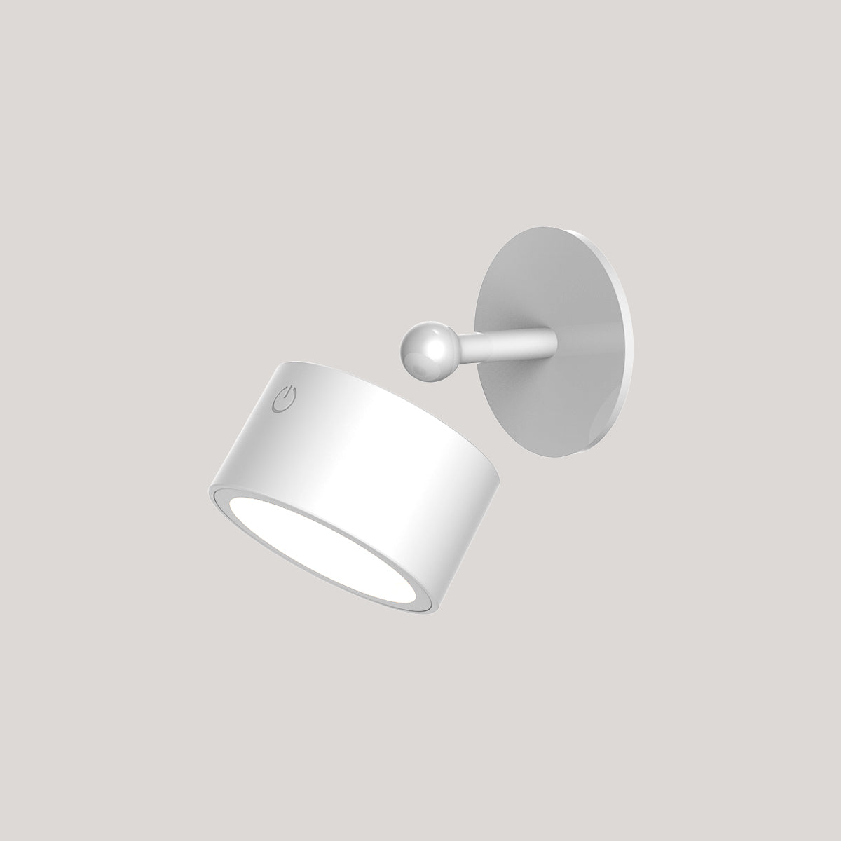 ROUND CORDLESS INDOOR WALL LIGHT ROLL 8 WHITE