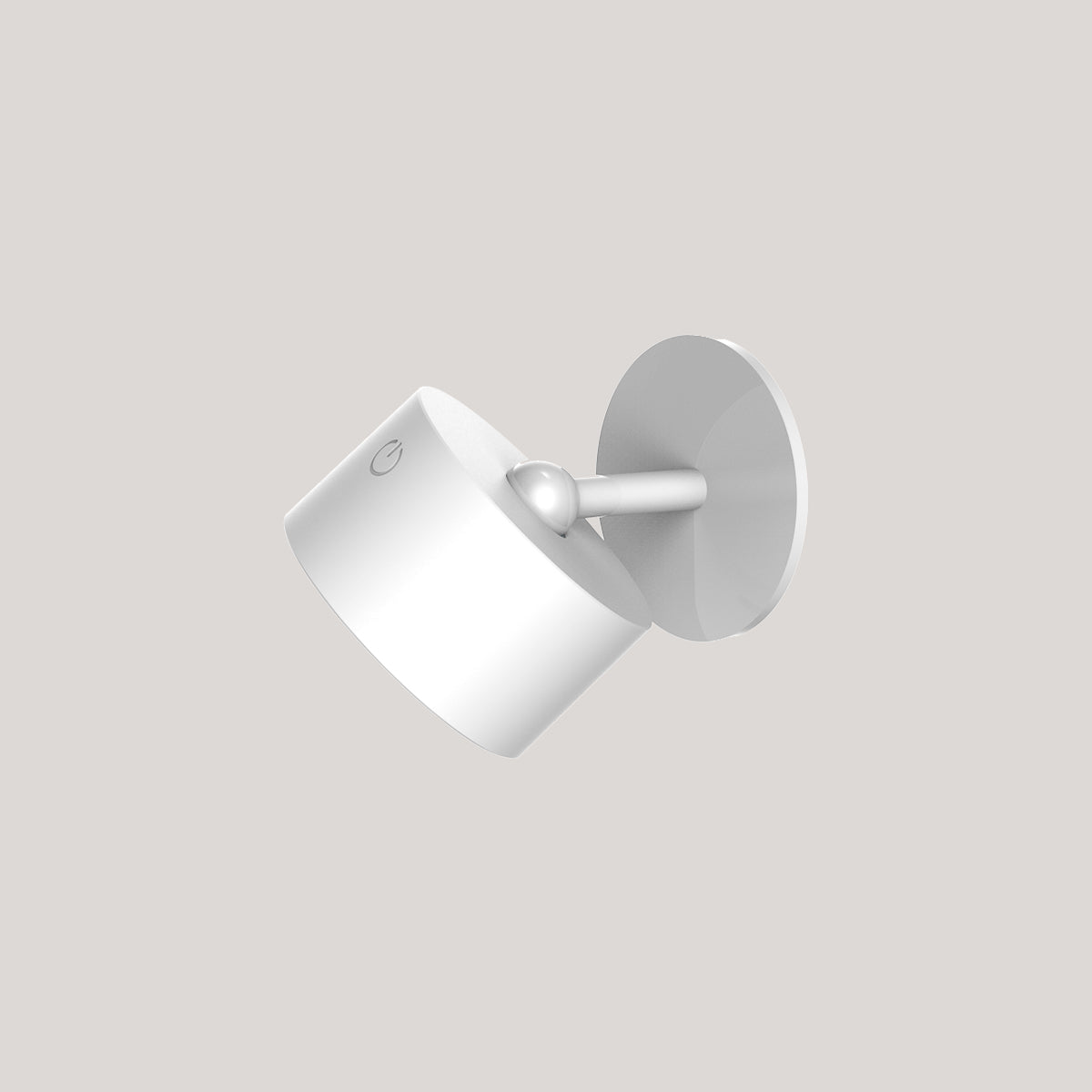 ROUND CORDLESS INDOOR WALL LIGHT ROLL 8 WHITE