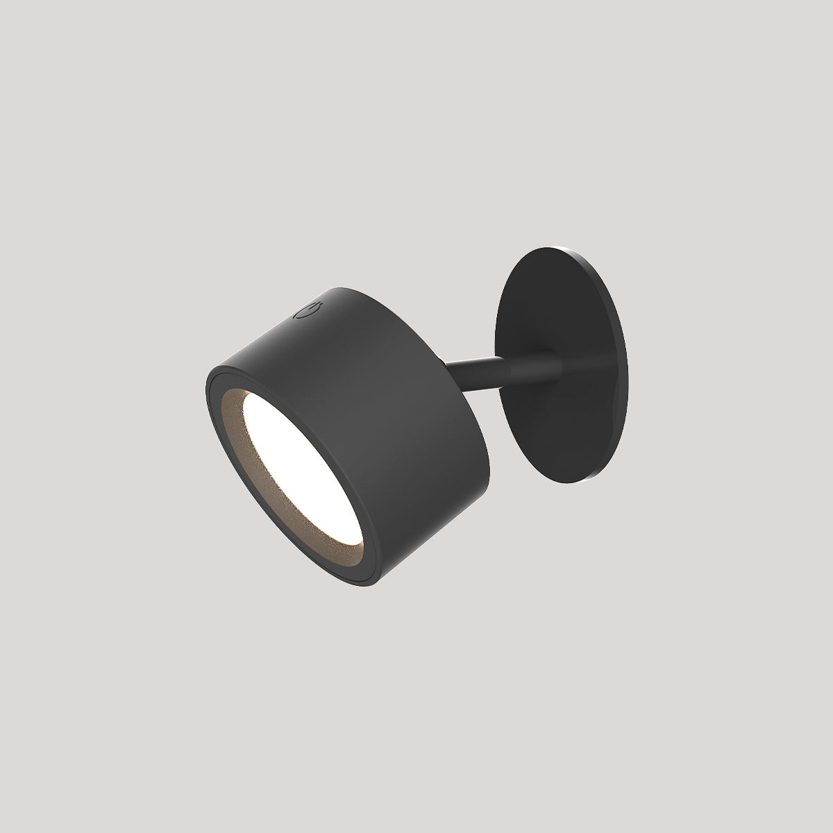 ROUND CORDLESS INDOOR WALL LIGHT ROLL 8 BLACK